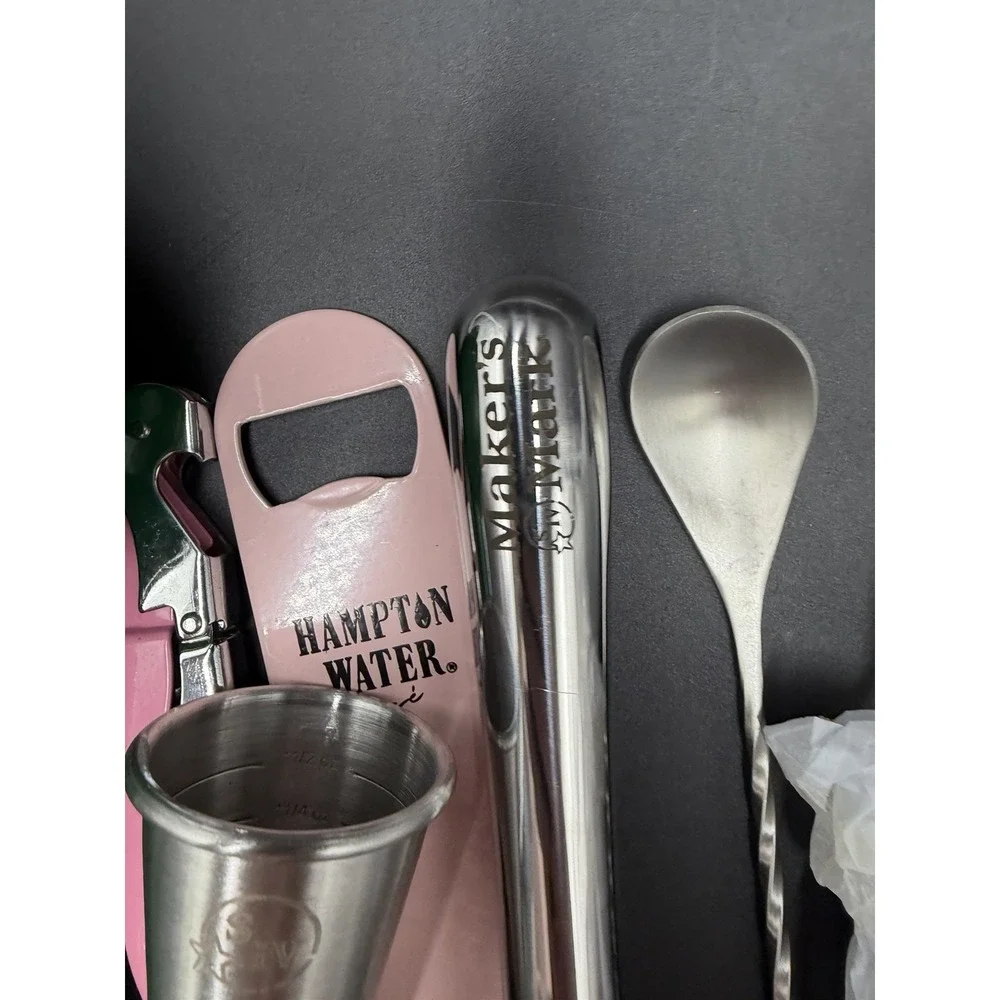Bar Tool Set Cocktail Bartender Kit 15 Piece Muddler, Jigger, Bar Spoon, Opener